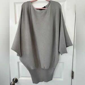 New York & Company Silver/Gray Midi Dress
